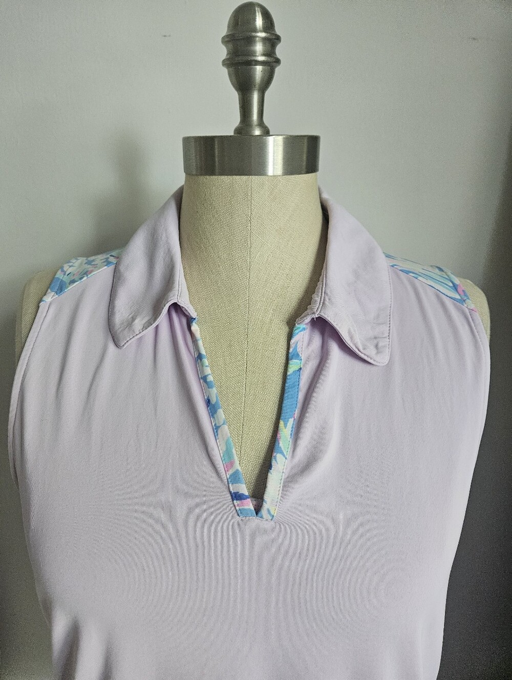 LILLY PULITZER Reesa Luxletic Purple Sleeveless Golf Tennis Top | SZ L - Picture 5 of 11